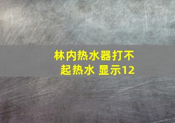 林内热水器打不起热水 显示12